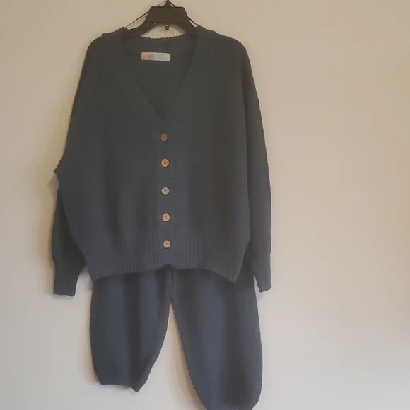 NWOT FREE PEOPLE BEACH HAILEE CARDI SET IN BALSAM   ,SZ:LARGE - Picture 5 of 11